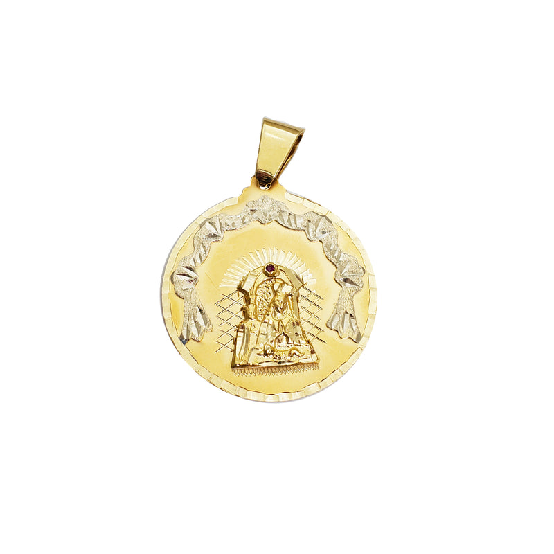 Virgin Mary Altagracia Medallion Pendant (14K)