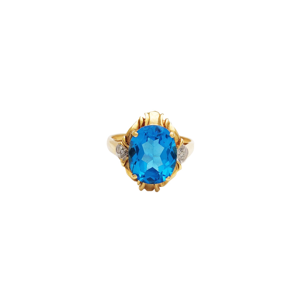 Yellow Gold Sapphire Ring (14K)