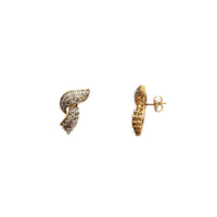 Diamond Scarf Design Earrings (14K)