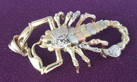 Scorpion Kulonu Üçrəngli 14K - Popular Jewelry