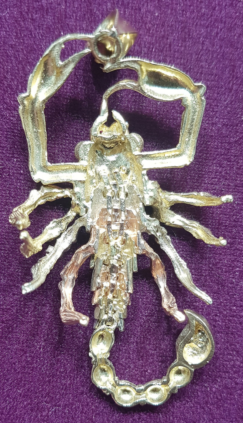 Scorpion Pendant Tricolor 14K - Popular Jewelry