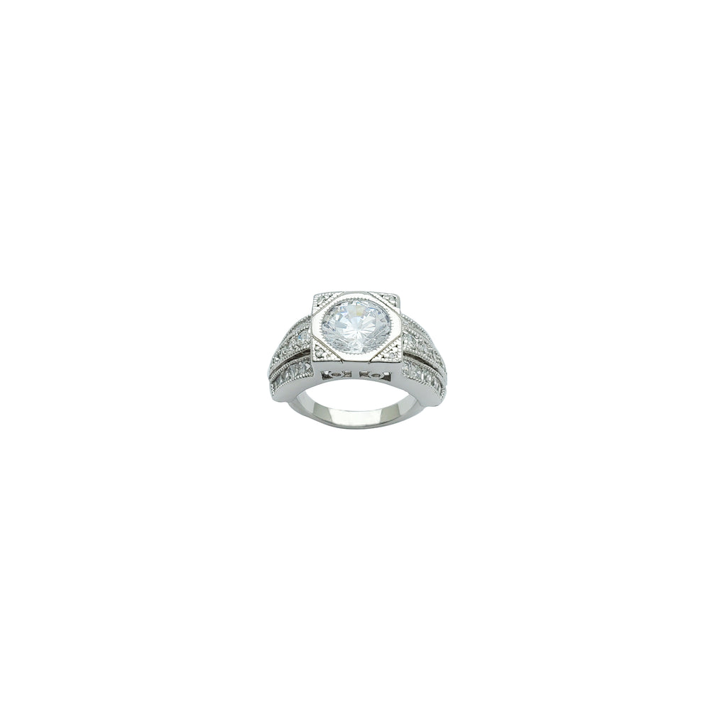 Iced-Out CZ Ring (Silver)
