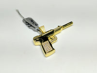 Privjesak pištolja Silenced CZ Srebrni supresor usp hk - Popular Jewelry