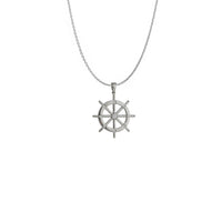 Ship Wheel Necklace (Silver)