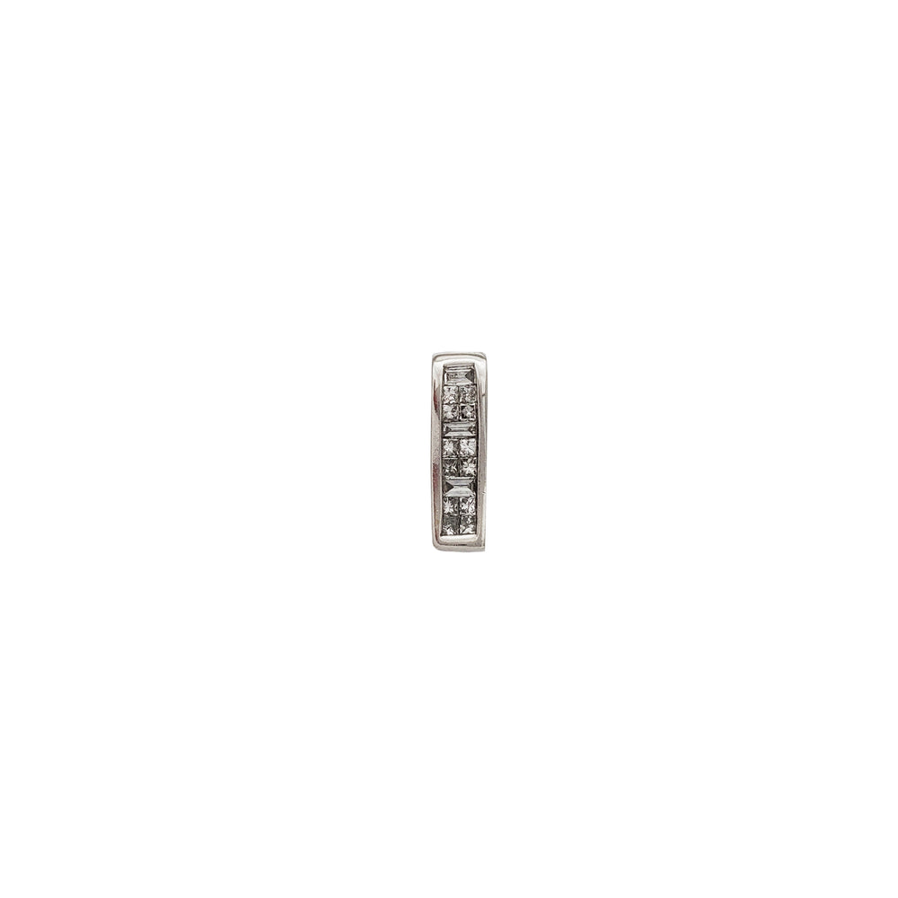 Diamond Princess Cut & Baguette Bar Pendant (14K)