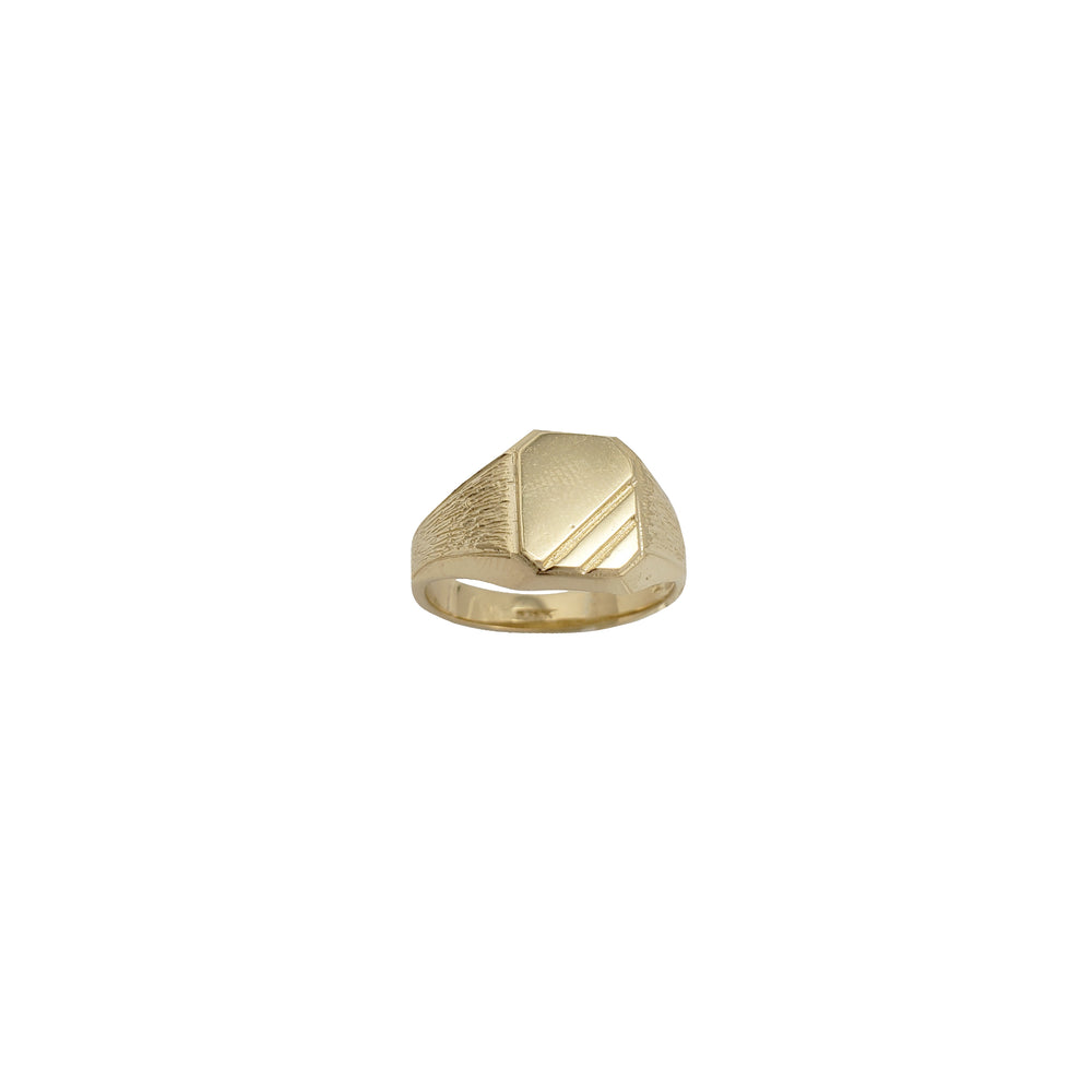 Notched Rectangle Signet Ring (14K)