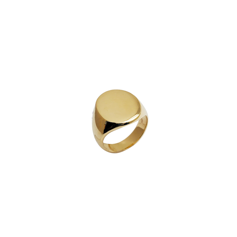 Oval Shape Signet Ring (14K)