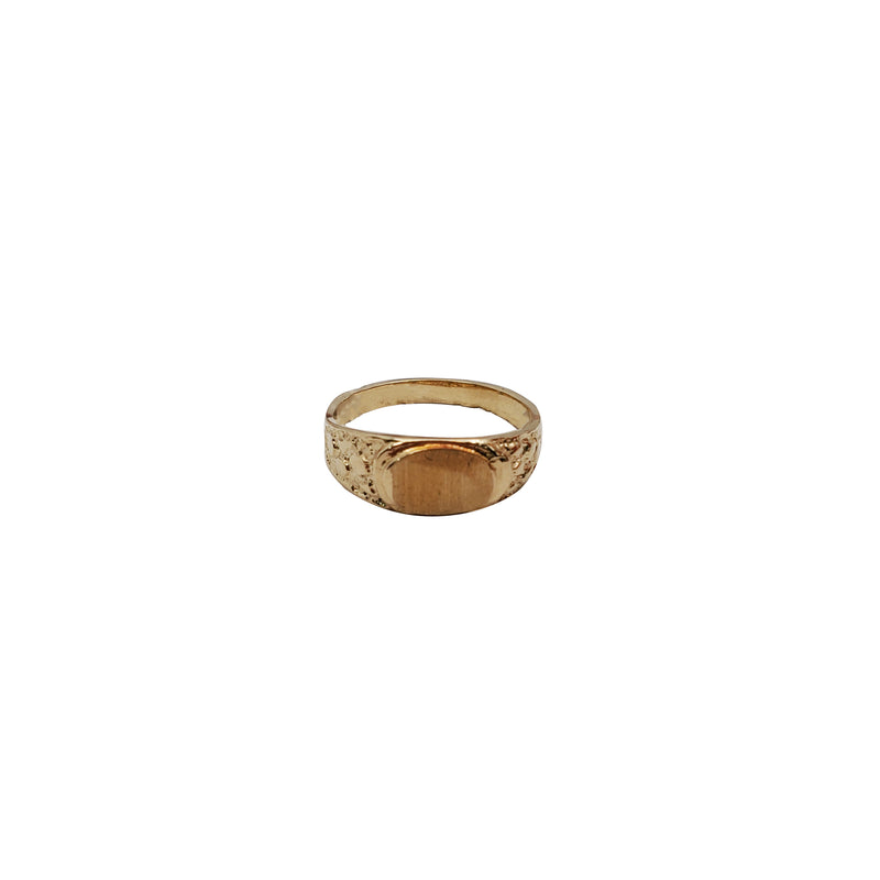 Nugget Design Signet Ring (14K)
