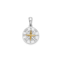 Mini Compass with Golden Needle Pendant front - Popular Jewelry - New York