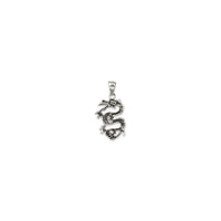 Antiqued Azure Dragon Pendant (Silver) back - Popular Jewelry - New York
