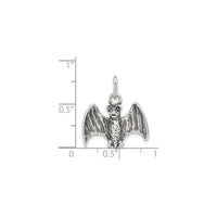 Antiqued Bat Charm (sølv) skala - Popular Jewelry - New York