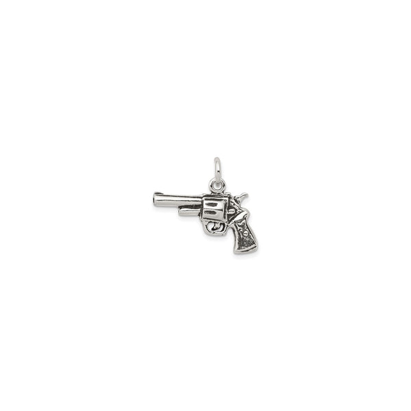 Antiqued Pistol Pendant (Silver) front - Popular Jewelry - New York