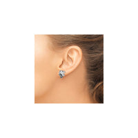 Tlhahlobo ea Antiqued Scarred Skull Stud Earrings (Silevera) - Popular Jewelry - New york