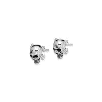 Lehlakore la Antiqued Scarred Skull Stud Earrings (Silevera) - Popular Jewelry - New york