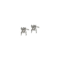 Antiqued Spider CZ Post Earrings (Silver) side - Popular Jewelry - Nouyòk