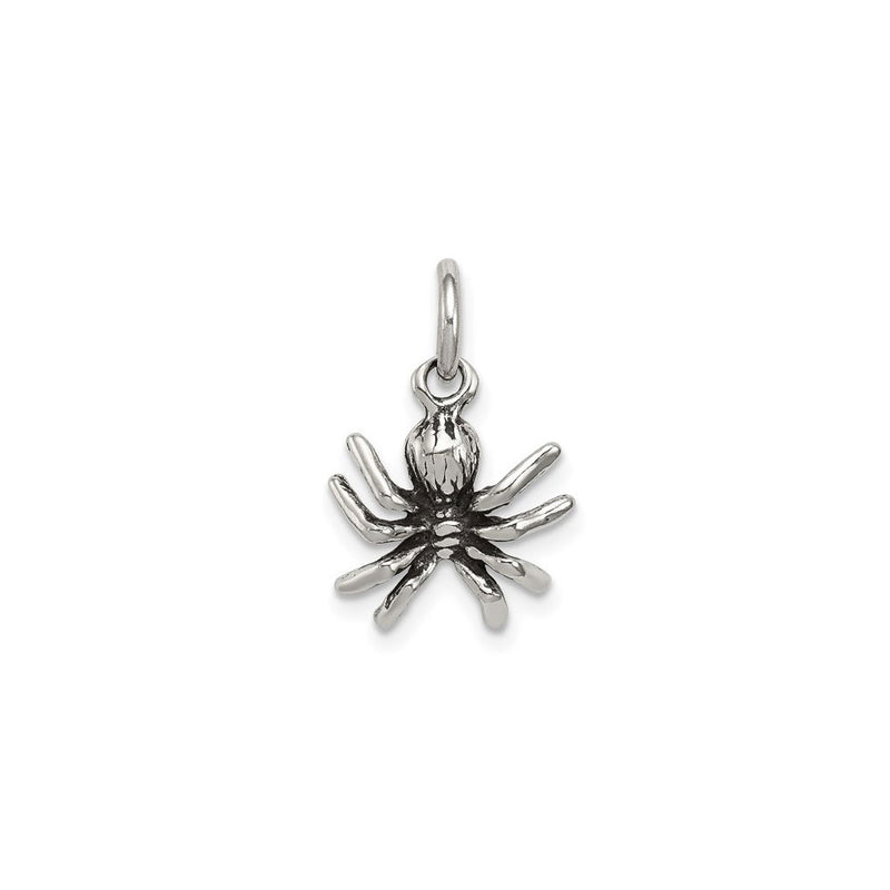 Antiqued Spider Charm (Silver) front - Popular Jewelry - New York
