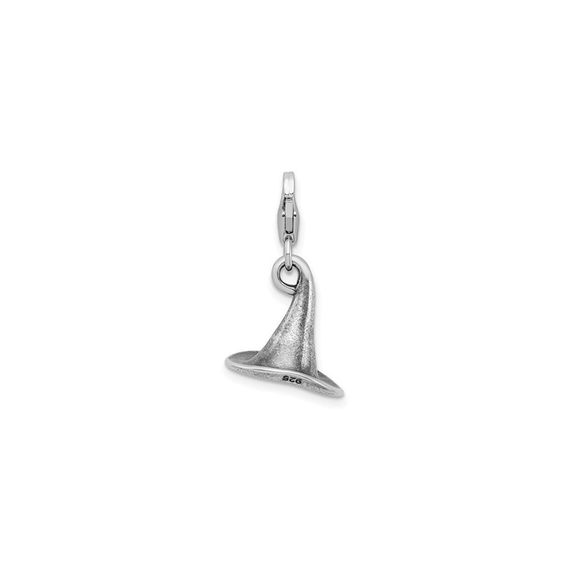 Antiqued Witch Hat Charm (Silver) back - Popular Jewelry - New York