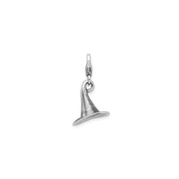Antiqued Witch Hat Charm (Silver) front - Popular Jewelry - New York