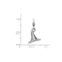 Antiqued Witch Hat Charm (Silver) scale - Popular Jewelry - New York
