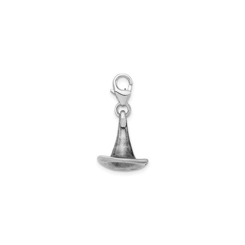 Antiqued Witch Hat Charm (Silver) side - Popular Jewelry - New York