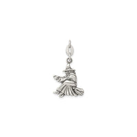 Antiqued Witch Pendant (Silver) front - Popular Jewelry - New York