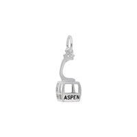 Aspen Gondola Pendant white (14K) front - Popular Jewelry - New York