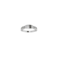 Bar Engravable Chain Link Ring (Silver) front - Popular Jewelry - New York