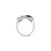 Hoʻonohonoho ʻia ʻo Bejeweled Cat Couple Ring (Silver) - Popular Jewelry - Nuioka