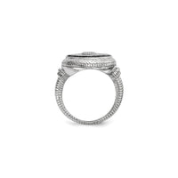 Bejeweled Evil Eye Ring (Silver) setting  - Popular Jewelry - New York