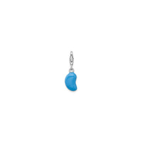 Blue Jelly Bean Pendant (Silver) reverse - Popular Jewelry - New York