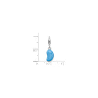 Blue Jelly Bean Pendant (Silver) scale - Popular Jewelry - New York