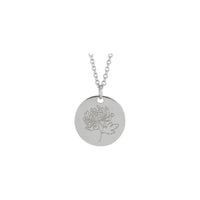 Chrysanthemum November Birth Flower Pendant (Silver) preview - Popular Jewelry - New York