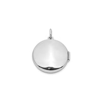 Compass Round Photo Locket (Silver) back - Popular Jewelry - New York