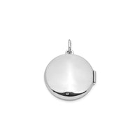 Compass Round Photo Locket (Silver) back - Popular Jewelry - New York