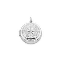 Compass Round Photo Locket (Silver) main - Popular Jewelry - New York