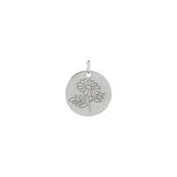 Daisy April Birth Flower Pendant (Silver) front - Popular Jewelry - New York