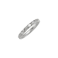 Oruka Àpẹẹrẹ Faceted Diamond (Silver) akọkọ - Popular Jewelry - Niu Yoki
