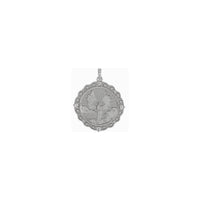 Pendanti Medal Angẹli Oluṣọ Diamond (Silver) iwaju - Popular Jewelry - Niu Yoki