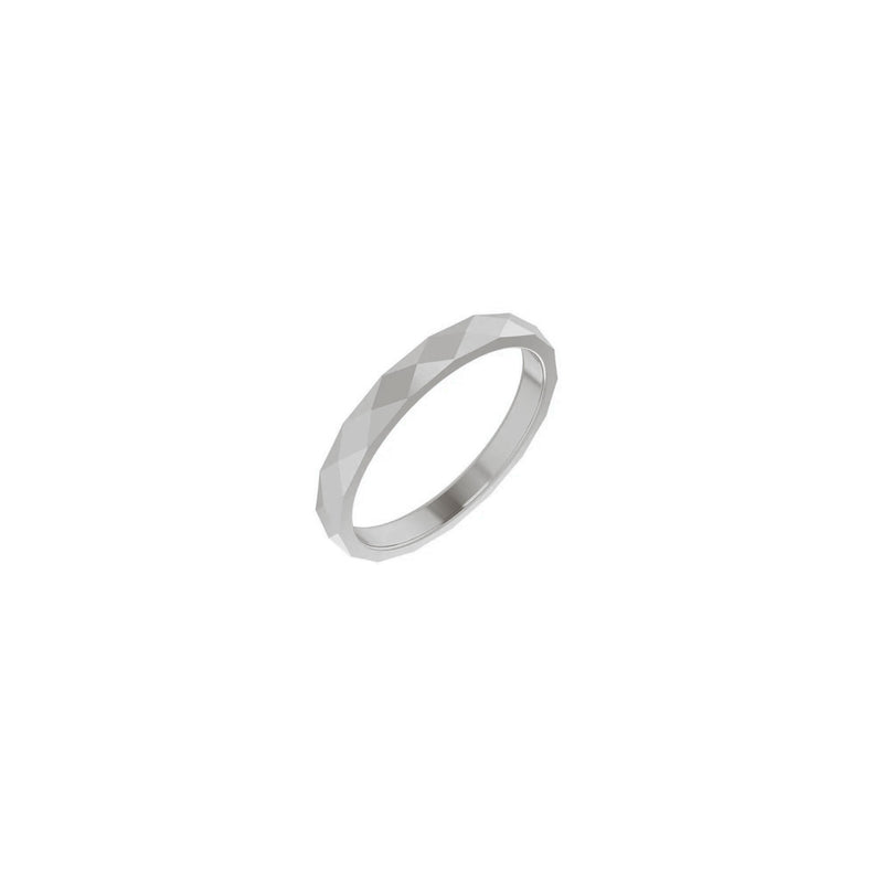 Diamond Pattern Ring (Silver) main - Popular Jewelry - New York