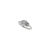 Diamond Sideways Hamsa Ring (Silver) diagonal - Popular Jewelry - New York
