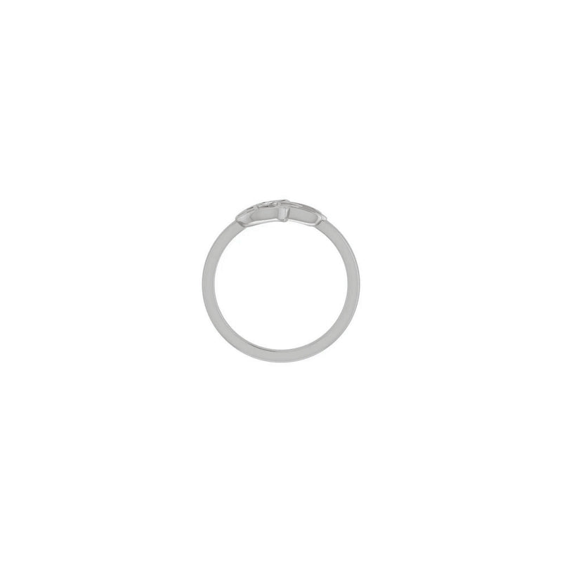 Diamond Sideways Hamsa Ring (Silver) setting - Popular Jewelry - New York