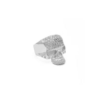 Diamond Skull Head Ring (Silver) left - Popular Jewelry - New York