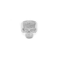 Diamond Skull Head Ring (Silver) front - Popular Jewelry - New York