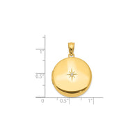 Dijamantna zvijezda Zlatni okrugli medaljon (srebrna) ljestvica - Popular Jewelry - New York