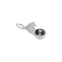 Ou de Paște cu pandantiv 3D de pui (argintiu) - Popular Jewelry - New York
