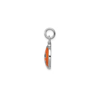 Enameled Jack O' Lantern Charm (Silver) side - Popular Jewelry - New York