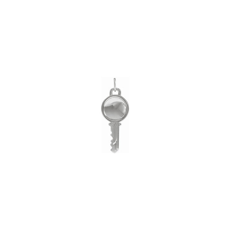 Engravable Key Pendant (Silver) back - Popular Jewelry - New York