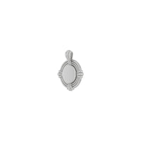 Engravable Round Sculptural Pendant (Silver) diagonal - Popular Jewelry - New York