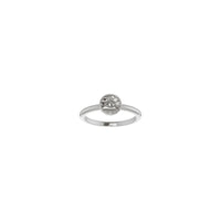 Zložljiv prstan Eye of Providence (srebrn) spredaj - Popular Jewelry - New York