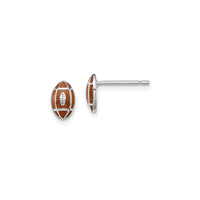 Фудбалски емајлирани обетки (сребрени) главни - Popular Jewelry - Њујорк